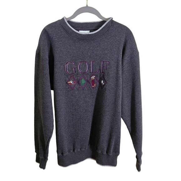 Vintage Embroidered Golf Crewneck Sweatshirt Size M - Picture 1 of 4